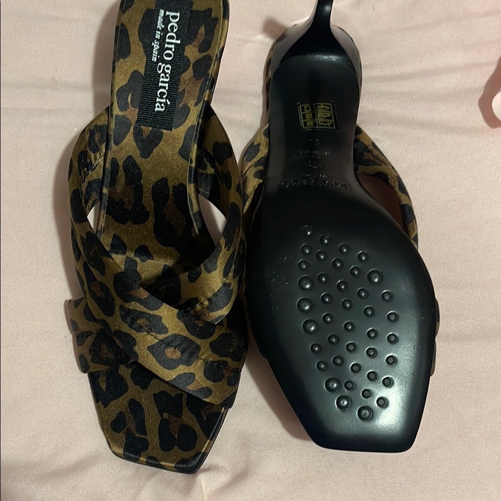 Pedro Garcia Animal Print Sandals